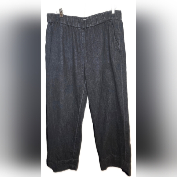 EVERLANE Organic Cotton Easy Jeans Size  16. Black In Good Condition - Picture 1 of 10
